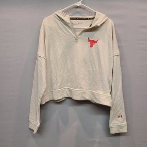 Under Armour Project Rock Warrior Mana Hoodie Sweatshirt Womens Small Loose Fit